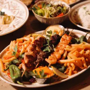 SOMA Wuppertal – Grillspieß-Platte mit Pommes